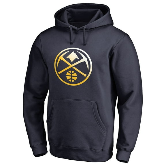 Men's Navy Denver Nuggets Gradient Logo Pullover Hoodie