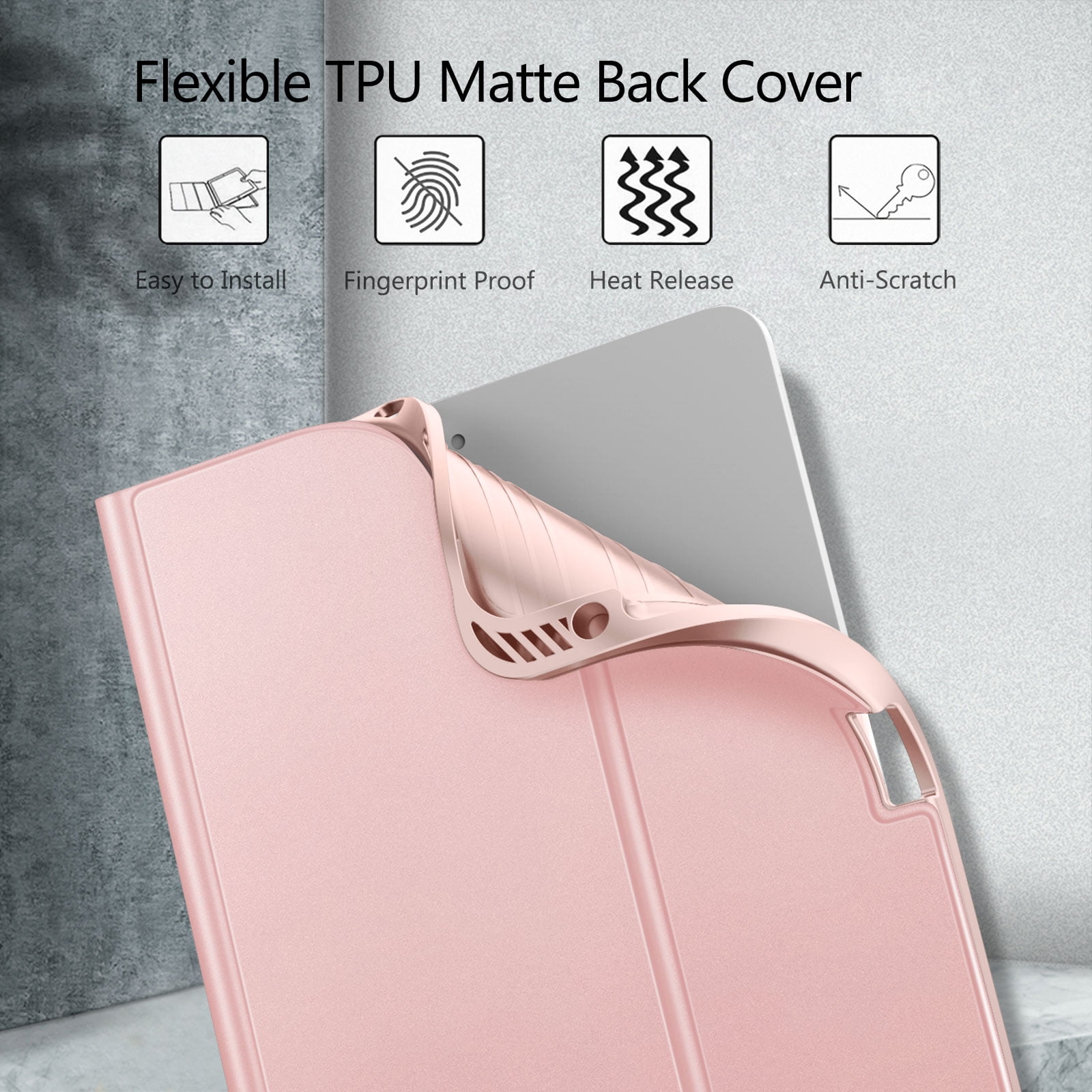 Fintie Keyboard Case for iPad Air 11-inch M2 (2024), iPad Air 5th Generation (2022) / iPad Air 4th Gen 10.9" - Soft TPU Back Cover with Magnetically Detachable Wireless Bluetooth Keyboard