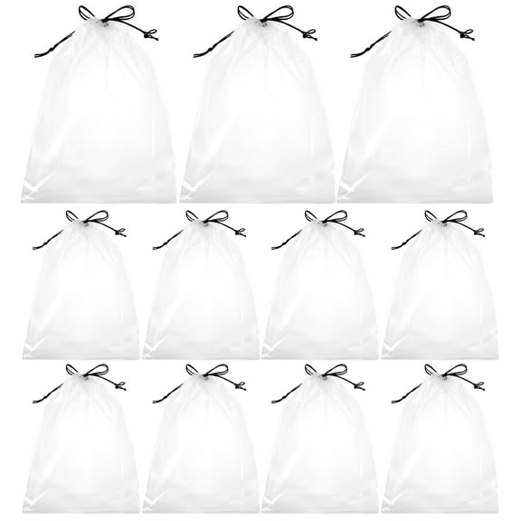 Raindrops Shoes Storage Bag Dustproof Transparent 14Pcs 15.7X11.8X0.04In