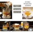 thumbnail image 3 of 360° Rotating Crystal Whiskey Glass Set with Spinning Base, 280ml Old Fashioned Tumbler for Scotch Bourbon Rum Brandy, 3 of 7