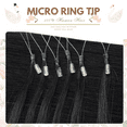 thumbnail image 3 of Benehair 100% Remy Real Human Hair Extensions Micro Ring Easy Loop In Hair Tips Nano Beans Russian Remy Hair Thick Strands 50g 16"-24" Striaght Black, 3 of 12