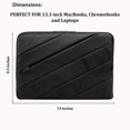 thumbnail image 3 of Premium 13-Inch Laptop Sleeve Bag for MacBook Pro/Air, Dell XPS - Shockproof Protective Case for 15" Laptops - Water-Resistant Sleeve Cover Multi-Pocket Organizer, 3 of 8