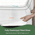 thumbnail image 4 of Oaskys Soft Microfiber Fitted Cover, Wrinkle Resistant Breathable for All Seasons, Hypoallergenic Grid Quilted Mattress Topper, 4 of 7