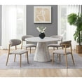 thumbnail image 3 of Acme Furniture Kacey Round Dining Table, Engineered Stone Finish, 3 of 4