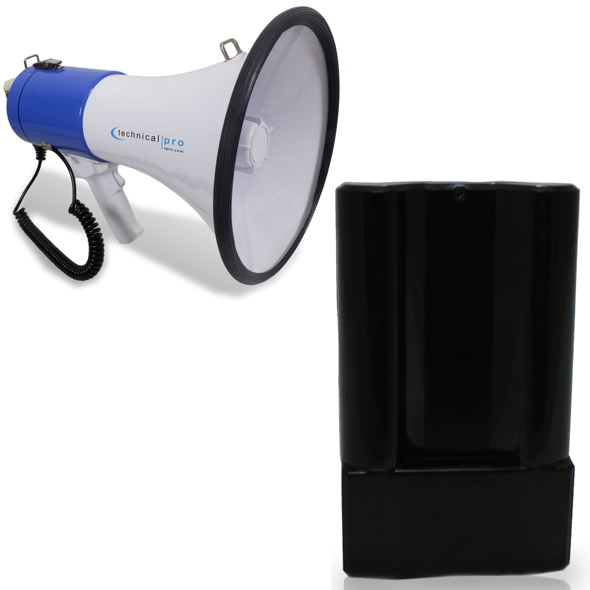 1 Pcs Portable Professional Megaphone Microphone Air Horns Super Loud Durable Plastic Megaphone Speaker Bullhorn with Siren for People to Hear Your Voice Use Recording Music