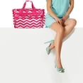 thumbnail image 2 of World Traveler 22-inch Travel Duffel Bag - Fuchsia White Chevron, 2 of 2