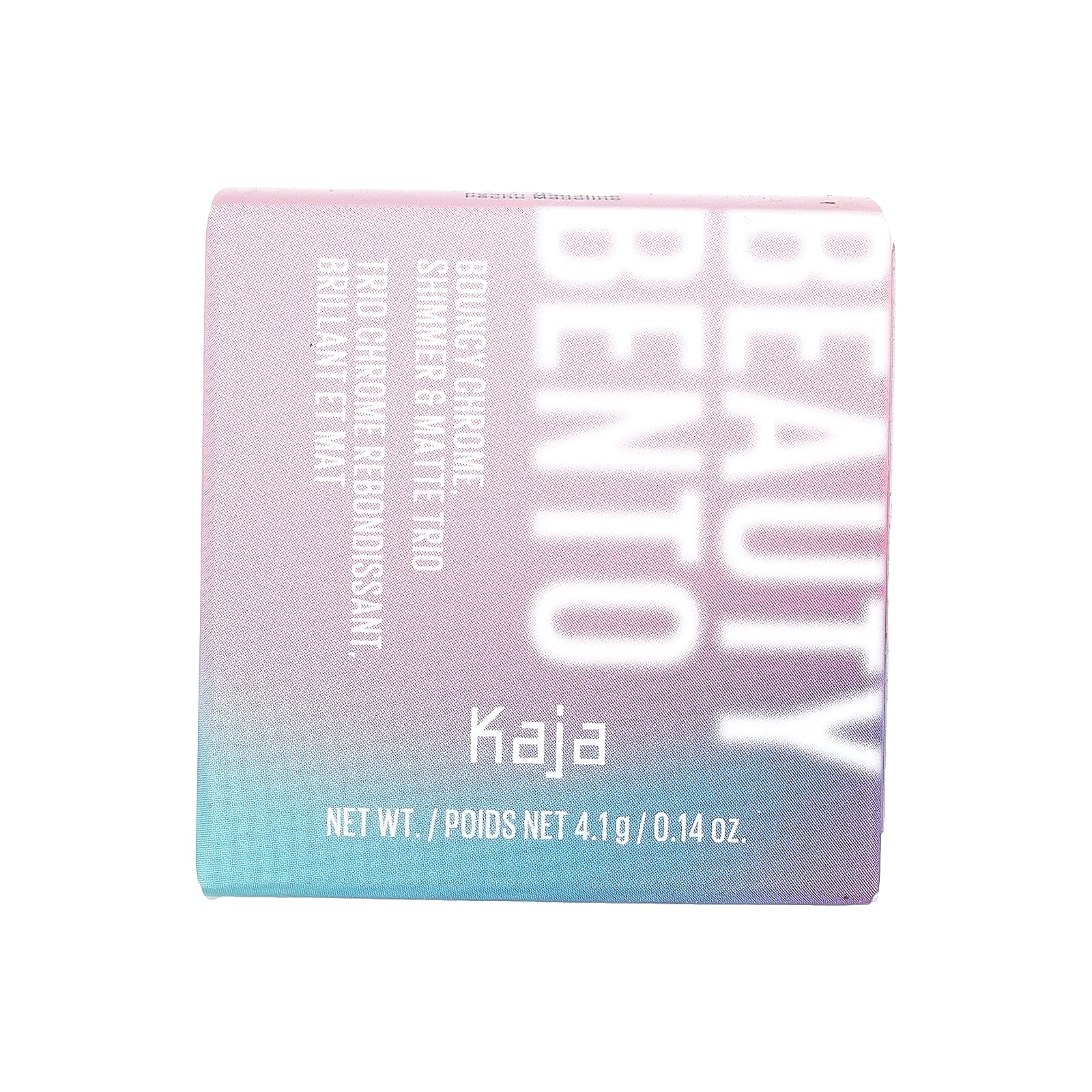 Kaja Beauty Bento, Bouncy Chrome, Shimmer & Matte Eyeshadow Trio, 16 Peach Madeline, 0.14 oz (4.1 g)
