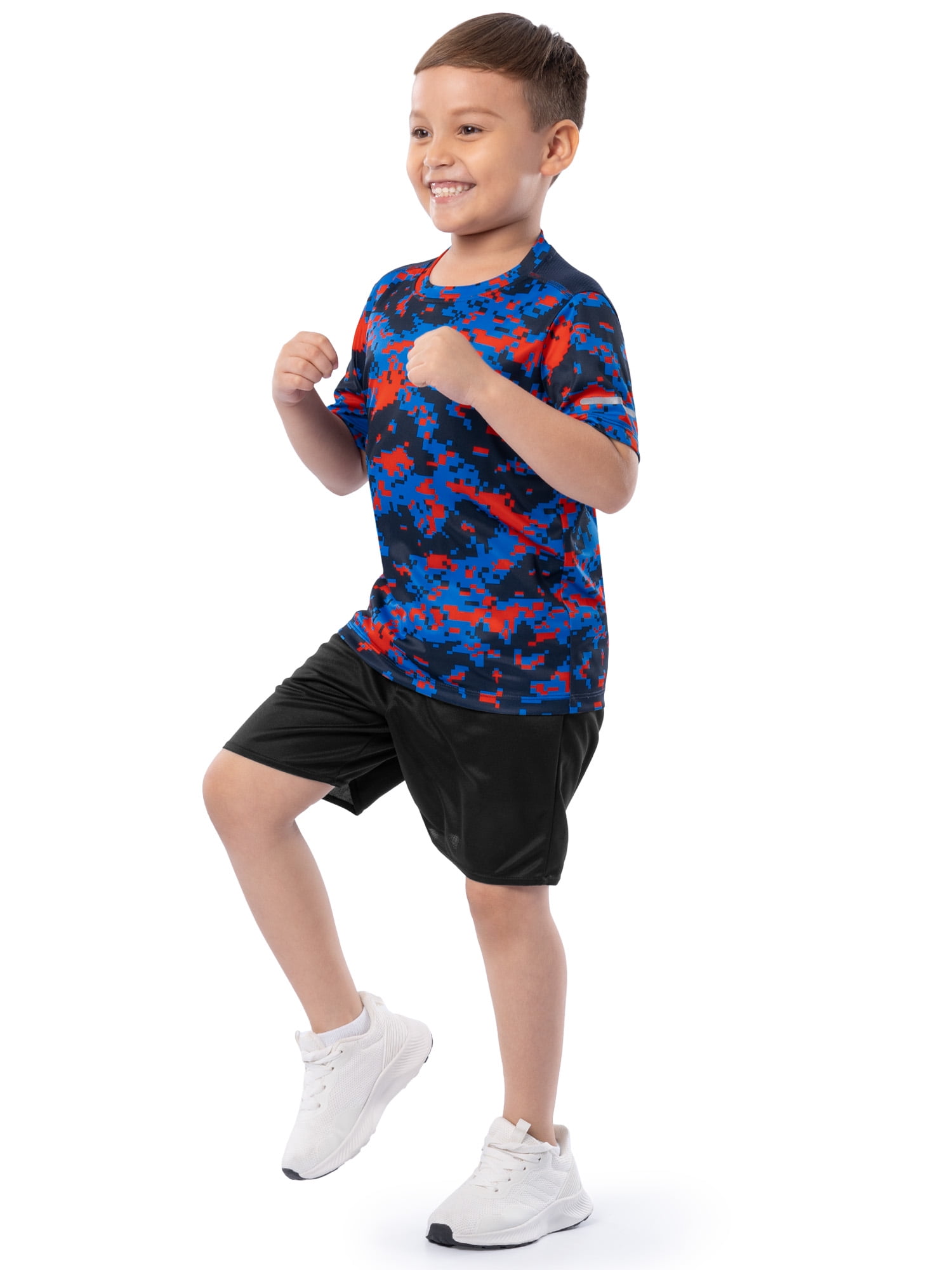 Athletic Works Boys Short Sleeve Core Active T-Shirt, Sizes 4-18 & Husky