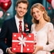 thumbnail image 2 of Specollect 4 Pcs Valentine's Day Heart Gift Box Decor, Artificial Floral Arrangement for Home Party Vase, Plastic Velvet Craft, Romantic Decoration, 2 of 9