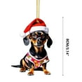 thumbnail image 2 of ZSBCMY Dachshund Christmas Ornament, Acrylic Dog Decoration, Tree Pendant for Holiday Decor, Festive Gift for Family and Friends, Versatile Christmas Tree Hanging, 2 of 6