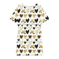 thumbnail image 4 of Hanen Plus Size Casual Women's Nightgowns & Sleepshirts Print Short Sleeve Round Neck Loose Fit Nightgowns House Dresses, 4 of 5