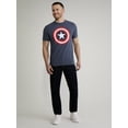 thumbnail image 2 of Marvel Captain America Men's & Big Men's Classic Shield Logo Graphic Tee Shirt, Sizes S-3XL, 2 of 5