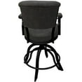 thumbnail image 2 of Miami Counter Height 26" Swivel Tilt Metal Bar Stool-Charcoal Fabric-Black Frame, 2 of 6