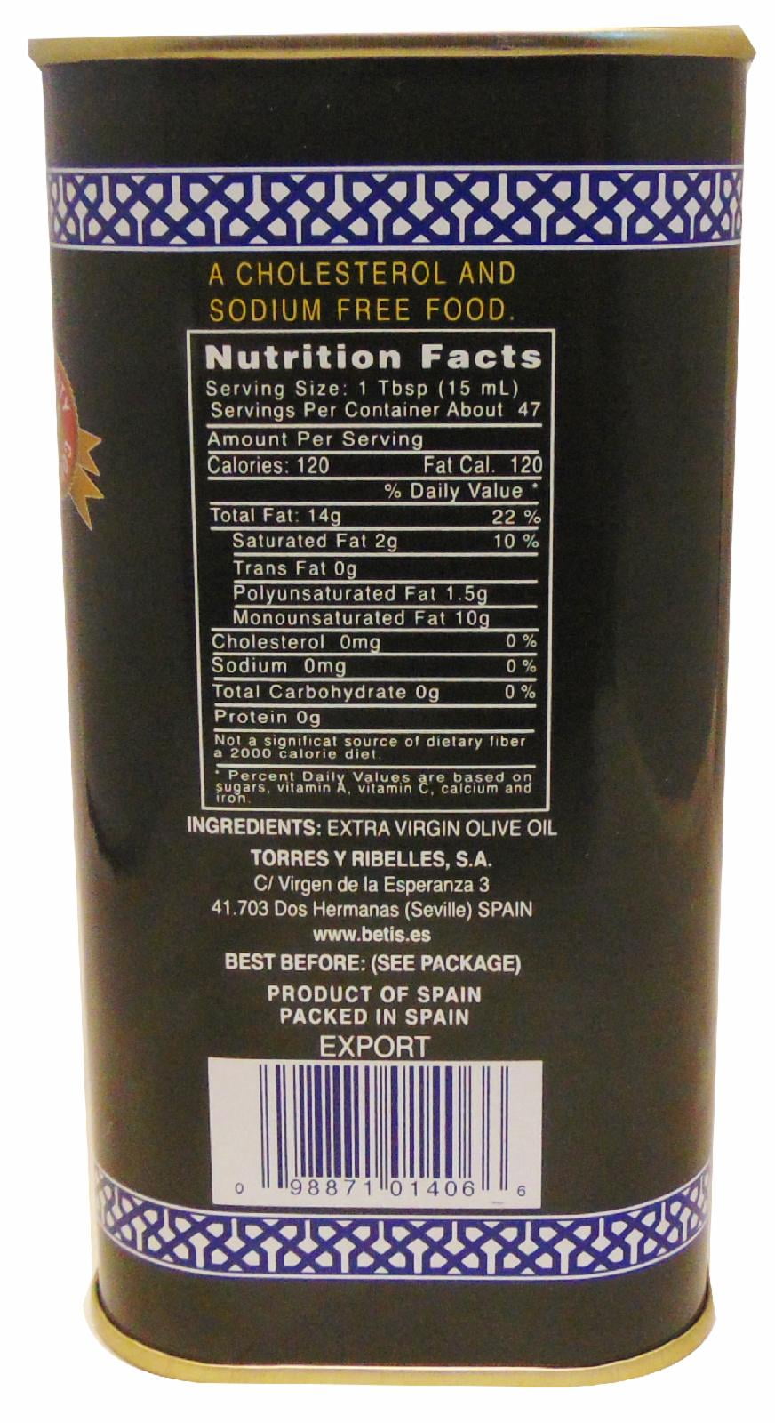 Betis Extra Virgen Spanish Olive Oil BLend 24oz Torres Y Ribelles Gluten Free
