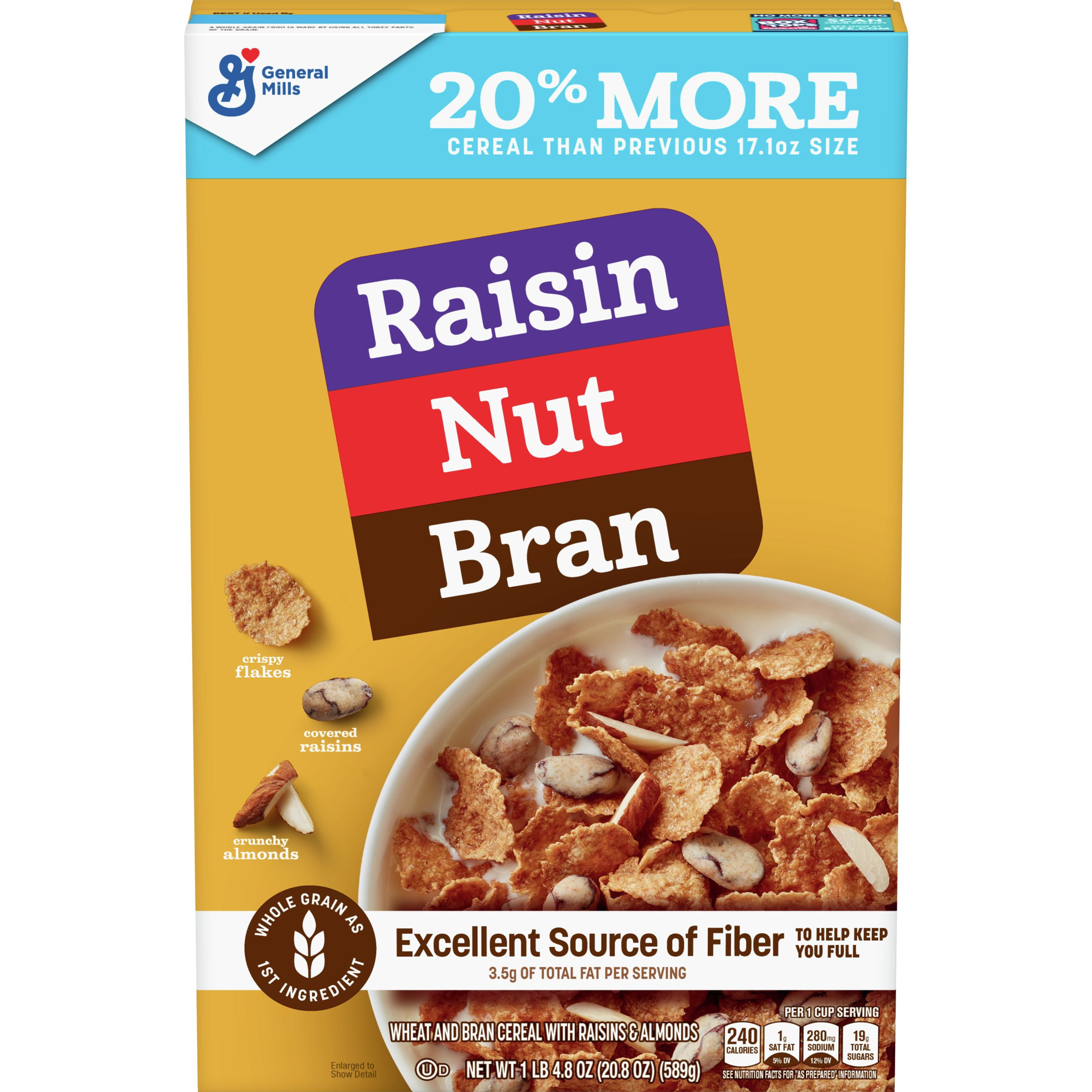 Raisin Nut Bran Cereal, 20.8 Oz