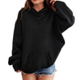 thumbnail image 3 of XAOFW Boys Girls Hoodies Solid Color Casual Pocket Long Sleeve Hoodie Sweatshirt Soft Cozy Pullover Hoodies For Everyday Wear Stylish Top 6-7 Years, 3 of 5