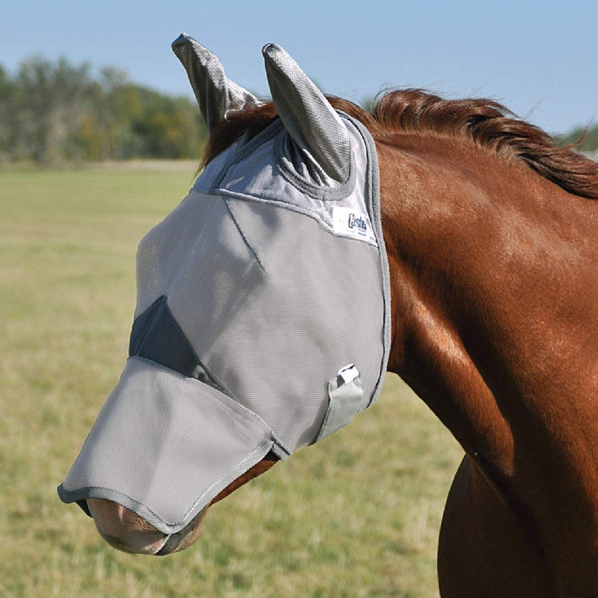 CASHEL FLY MASK CRUSADER DRAFT STANDARD COVERS EARS MULE Horse SUN PROTECTION 