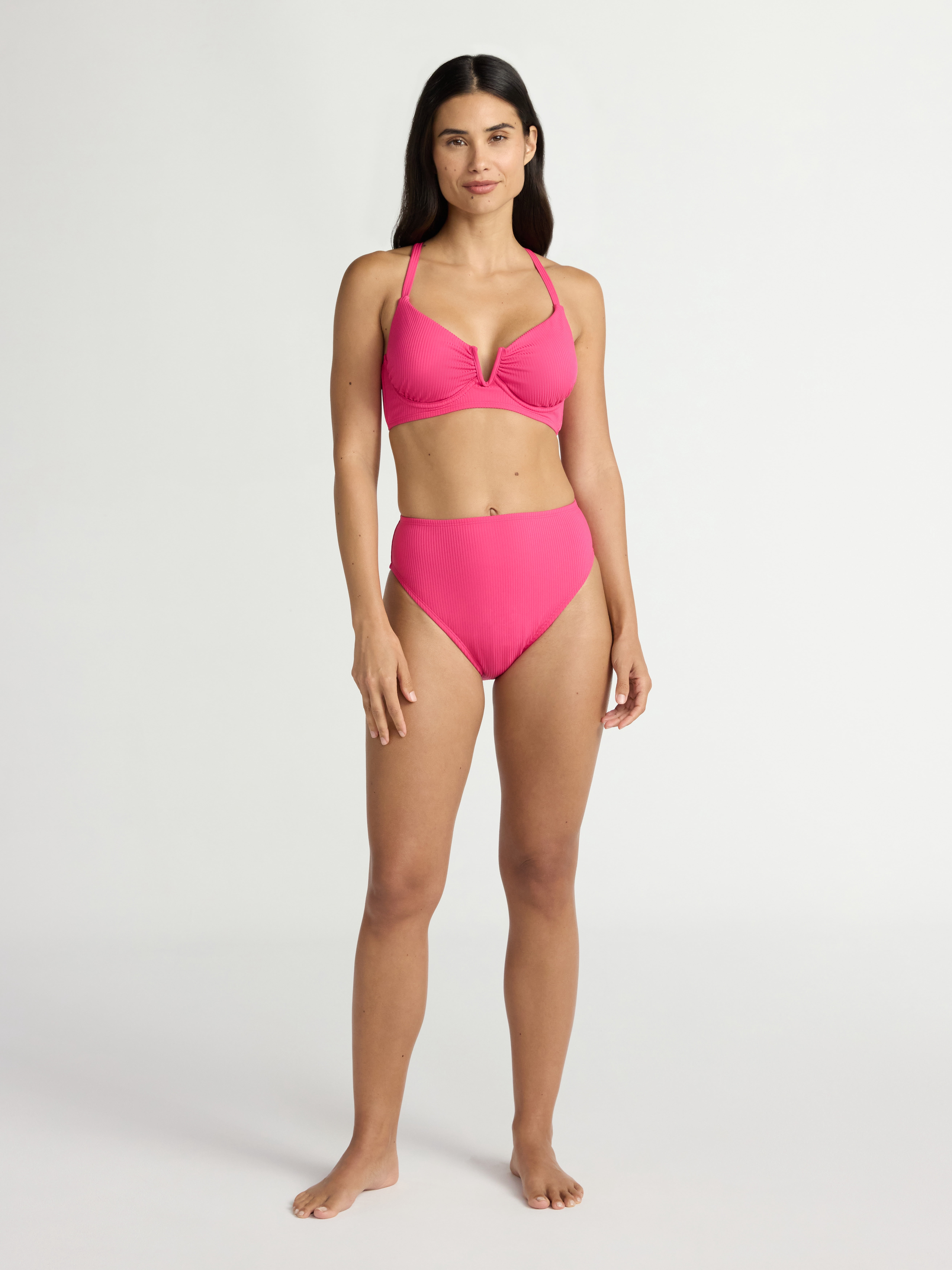Time and Tru Women's and Women's Plus V Wire Underwire Bikini Top, Sizes XS-2X