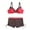 Red*, variant on RUTAYY Women's Bikini Sets Push Up Beachwear Padded Swimwear Color Block Tankini Comfortable Trendy Beach Swimsuit