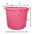 thumbnail image 3 of Homz Plastic Utility Tub with Rope Handles, 18 Gallon, Pink, Set of 4, 3 of 9