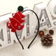 thumbnail image 4 of 2 piezas de diadema navideña con forma de árbol de Navidad de color rojo, 4 of 4