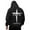 A Black, variant on Jesus Hoodie for Men Letter Print Baggy Hooded Sweatshirt Comfy Long Sleeve Casual Streetwear Hoodies for Teens