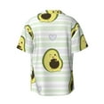 thumbnail image 2 of Xecao offers the Avocado of a Hear for Men's Casual Short-sleeved Shirt, a button-up collared shirt with a pocket, perfect for beach vacations and yacht travel in the 4X-Large size., 2 of 7