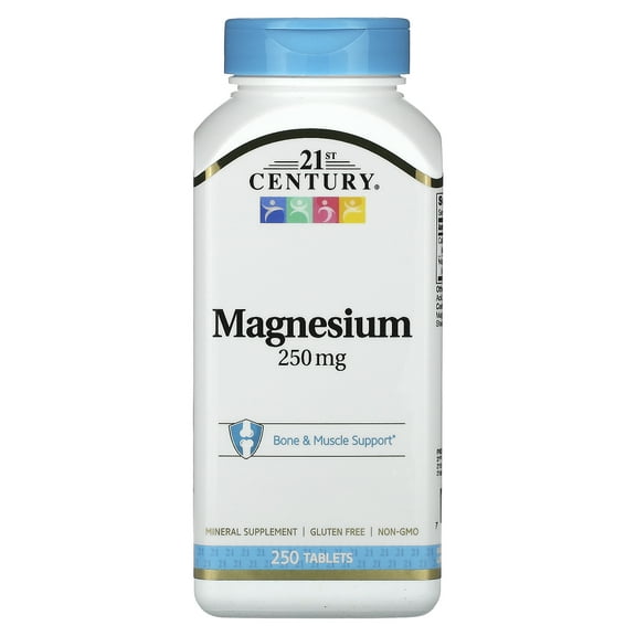 21st Century Magnesium, 250 mg, 250 Tablets