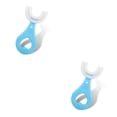 thumbnail image 2 of Toystoory Silicona Manual en forma de U blanqueamiento limpieza bebé cepillo de niños para cepillo de masaje cepillo flexible con salud azul 2-6 años tipo 1 2piezas Toystoory CBP026642, 2 of 5