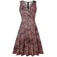 thumbnail image 1 of Vestido informal plisado Minnieouse de verano Leopardo M, 1 of 6