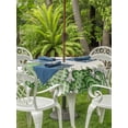 thumbnail image 2 of St. Patrick's Outdoor Tablecloth - 54 Inch Round Dining Table Cover, Luck Shamrock Eucalyptus Leaves Flowers Beige Waterproof Outdoor Table Cloth with Umbrella Hole & Zipper for Picnic/Patio/Party, 2 of 7