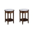 thumbnail image 1 of Pemberly Row Ensemble de 2 Tables d'Appoint Contemporaines en Bois Espresso, 1 of 6