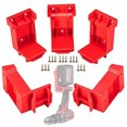 thumbnail image 1 of Portaherramientas, 5 Uds. Portaherramientas De Montaje, Herramienta Eléctrica De Plástico, Soporte De Base De Batería Con Tornillos Para Dewalt 18/20V Milwaukee M18 18V, Herramienta Eléctrica Muyoka Hogar, 1 of 7
