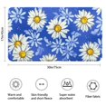 thumbnail image 3 of Blue Daisy Flower Lightblue Petals Pattern Bathroom Rugs Mat,Non Slip Microfiber Bathroom Rug,Rubber Backing,Soft Bathroom Mats for Bathroom Floor,Tub and Shower,17x30in(43x75cm), 3 of 5
