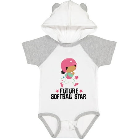 

Inktastic Future Softball Star Cute Girls Gift Baby Girl Bodysuit