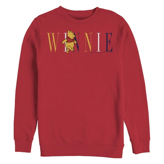 Disney's Winnie The Pooh Bear Title 1926 Men's Sweatshirt Color: Red Size: M