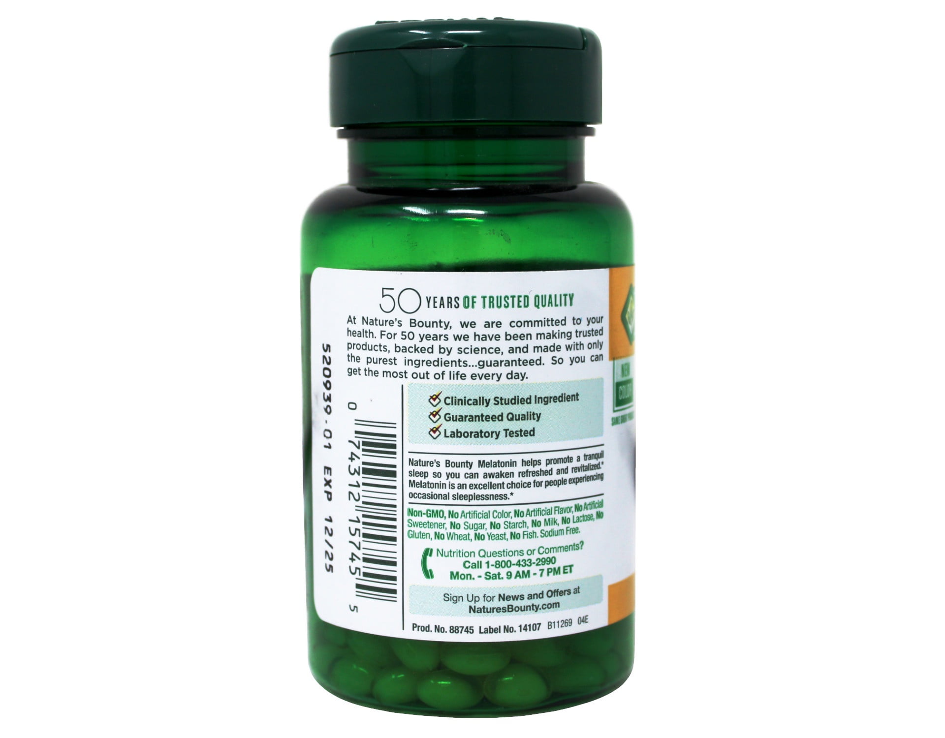Nature's Bounty Melatonin 5 mg Softgels 90 ea (Pack of 3)
