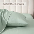 thumbnail image 3 of Bare Home Percale Weave Pillowcase Set - 100% Organic Cotton - King, Willow, 3 of 8