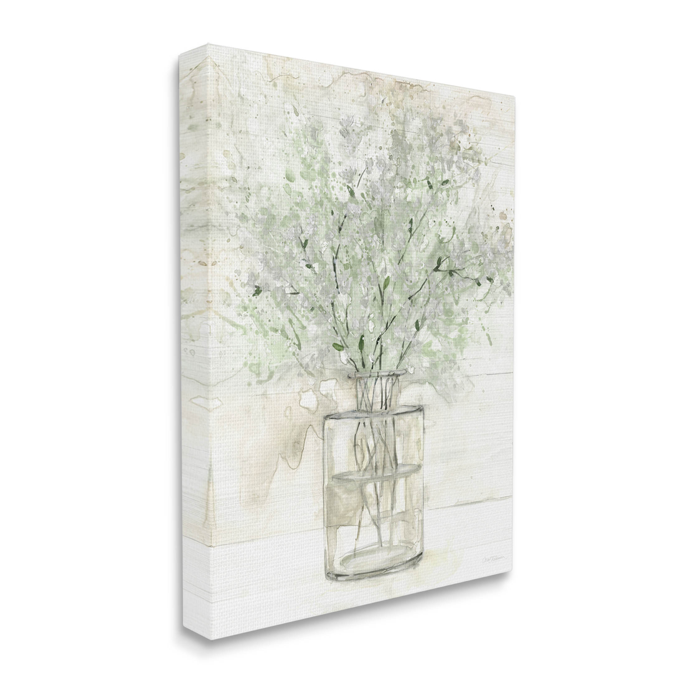 Delicate Baby's Breath Florals Botanical & Floral Graphic Art Gallery Wrapped Canvas Print Wall Art