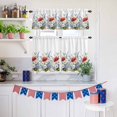 thumbnail image 6 of Independence Day Kitchen Curtains Valances 3 Piece Set, Watercolor Concubine Flower Rod Pocket Tier Curtain and Valance Drapes for Small Window 36 Inch Length for Bedroom Cafe, 6 of 9