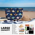 thumbnail image 4 of Kuqiui Planets and Stars Print Beach Pool Bags Tote for Women Ladies Large Gym Tote Carry On Bag for Weekender Travel Waterproof, 4 of 6