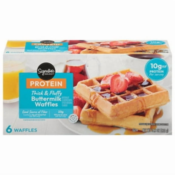 Signature S Buttermilk Thick & Fluffy Waffles 10g Protein 14.8 Oz