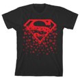 thumbnail image 1 of DC Comics Superman Falling Logo Pattern Kids Black T-Shirt, 1 of 2