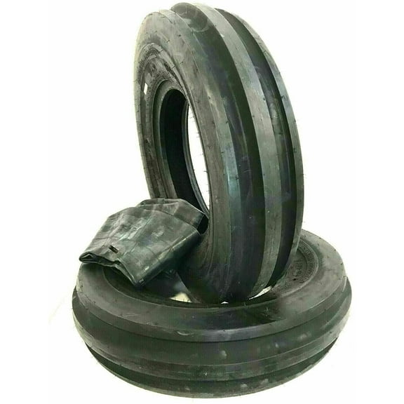 🚜 Justubes (2) 6.50-16 Tri-Rib Tractor Front Tires 6-Ply w/ Tubes Heavy Duty