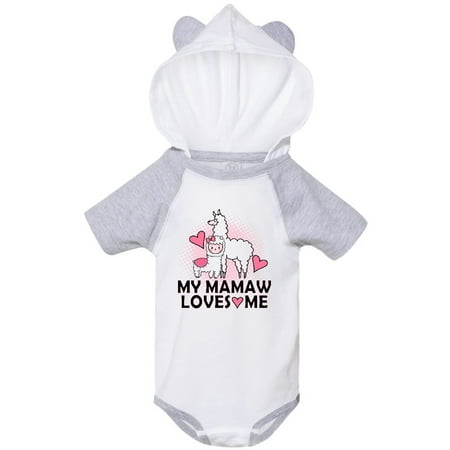 

Inktastic Mamaw Loves Me Llama Gift Baby Girl Bodysuit