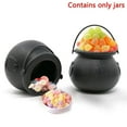 thumbnail image 4 of Halloween Props Plastic Witch Cauldron Skull Pot Candy Decor Parties Kettle B8E8, 4 of 9