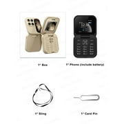 i17 Mini Flip Mobile Phone 2G GSM 1.77 Screen Speed Dial Torch Compact Foldable Phone