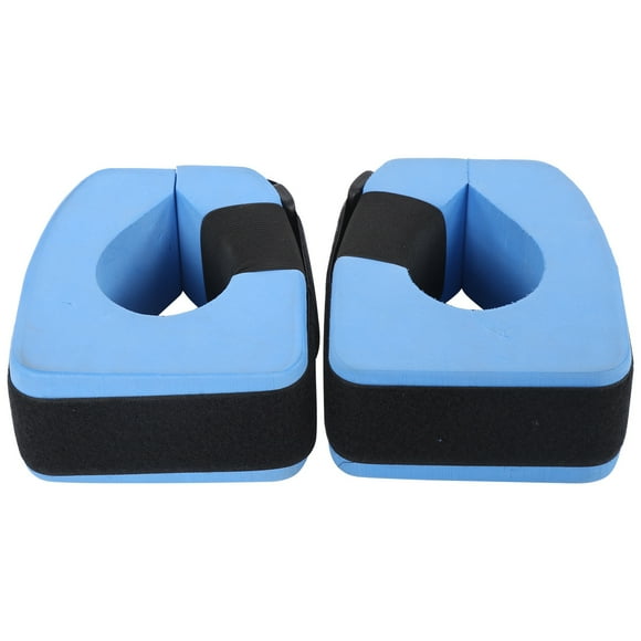 EVA Arm Bands for Kids, Adjustable Hook & Loop Straps, Blue Pair, Secure Floating Sleeves Swimming Aid
