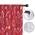thumbnail image 4 of Blackout Kids Curtains,Red Christmas Candy Cane Pattern Childrens Insulated Curtains Set Of 2,Bedroom Essentials,Toddler Room Decor 42"x54", 4 of 5