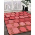 thumbnail image 3 of Ahgly Company Machine Washable Indoor Square Transitional Red Area Rugs, 8' Square, 3 of 7